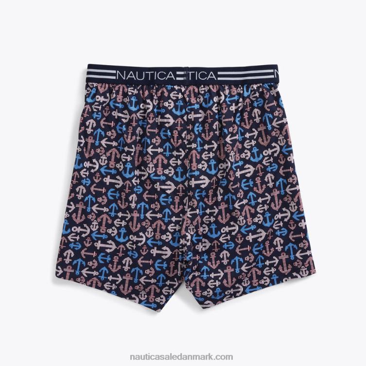 boxer med ankertryk ægte flåde Nautica PZ4T652 Mænd