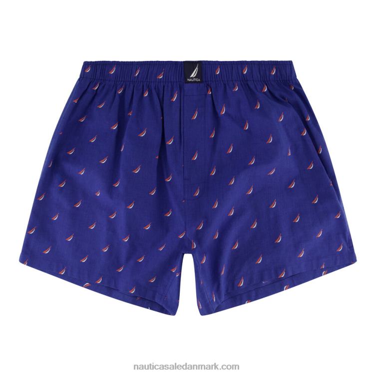 j-klasse print vævet boxer nødlidende blå vask Nautica PZ4T154 Mænd
