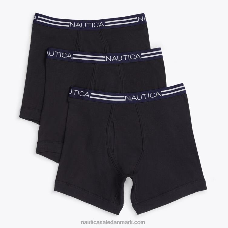 klassiske boxershorts 3-pak ægte sort Nautica PZ4T52 Mænd
