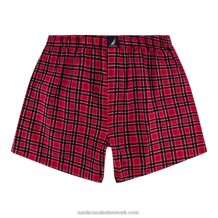 plaidvævet boxer klassisk rød Nautica PZ4T165 Mænd