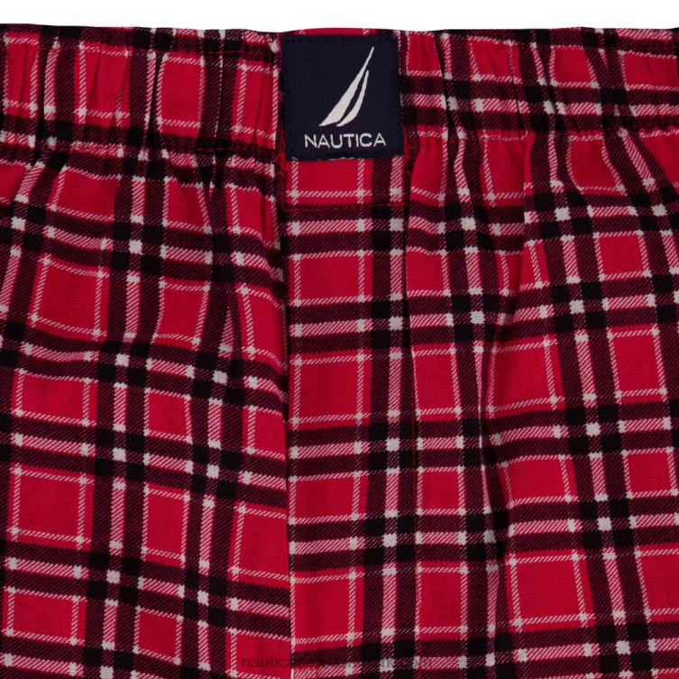 plaidvævet boxer klassisk rød Nautica PZ4T165 Mænd