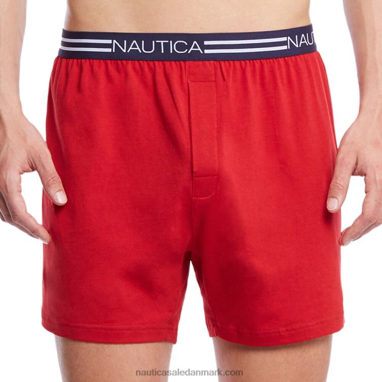 røde solid strik boxers nautica rød Nautica PZ4T224 Mænd
