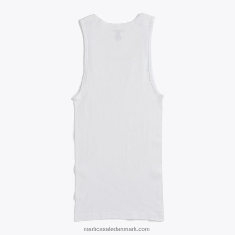 ribbede tanke 3-pak lyse hvid Nautica PZ4T69 Mænd