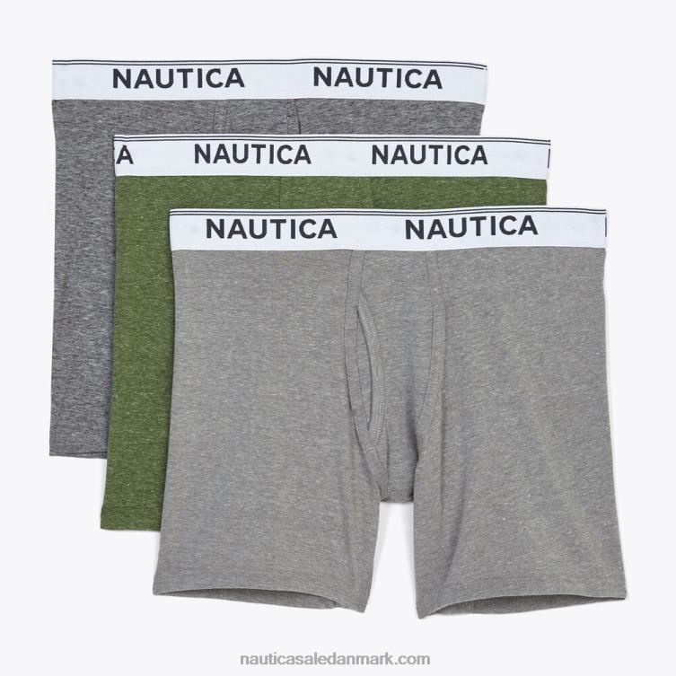 stretch performance boxershorts 3-pak grønt æble Nautica PZ4T605 Mænd