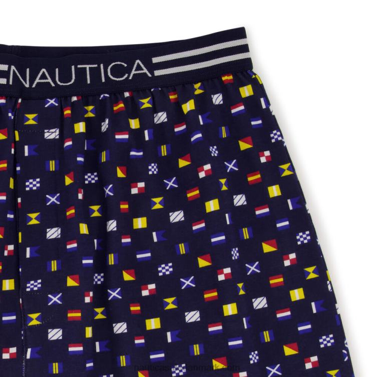 strikket boxer med flagprint delphinium blå Nautica PZ4T463 Mænd