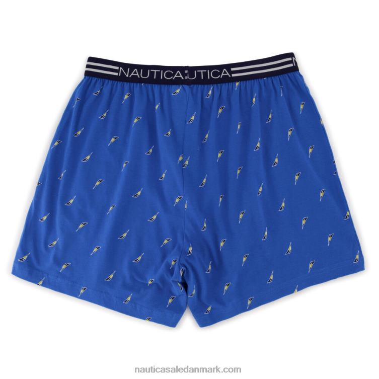 strikket boxer med sejlbådsprint klassisk blå Nautica PZ4T502 Mænd