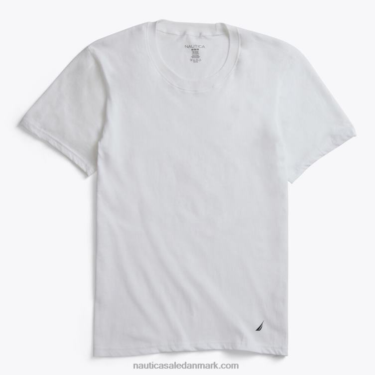 t-shirts med rund hals 5-pak antik hvidvask Nautica PZ4T626 Mænd