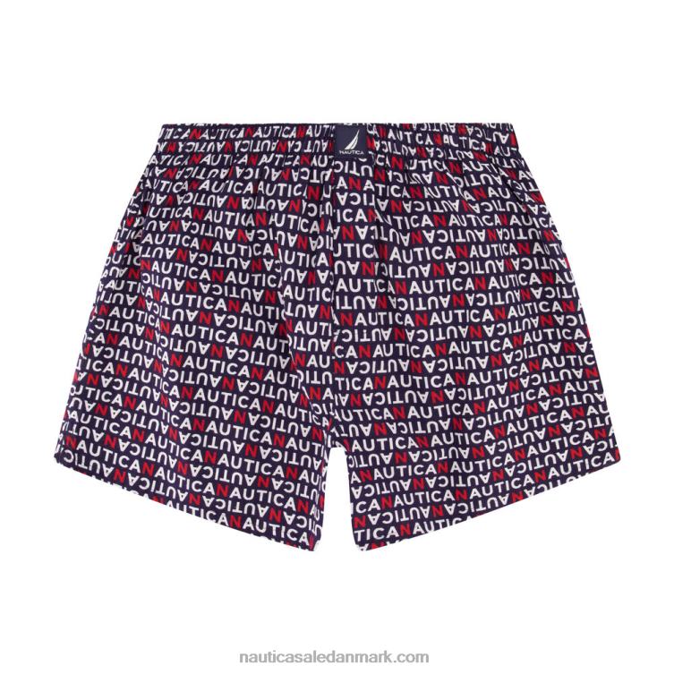 vævet bokser med logotryk delphinium blå Nautica PZ4T80 Mænd