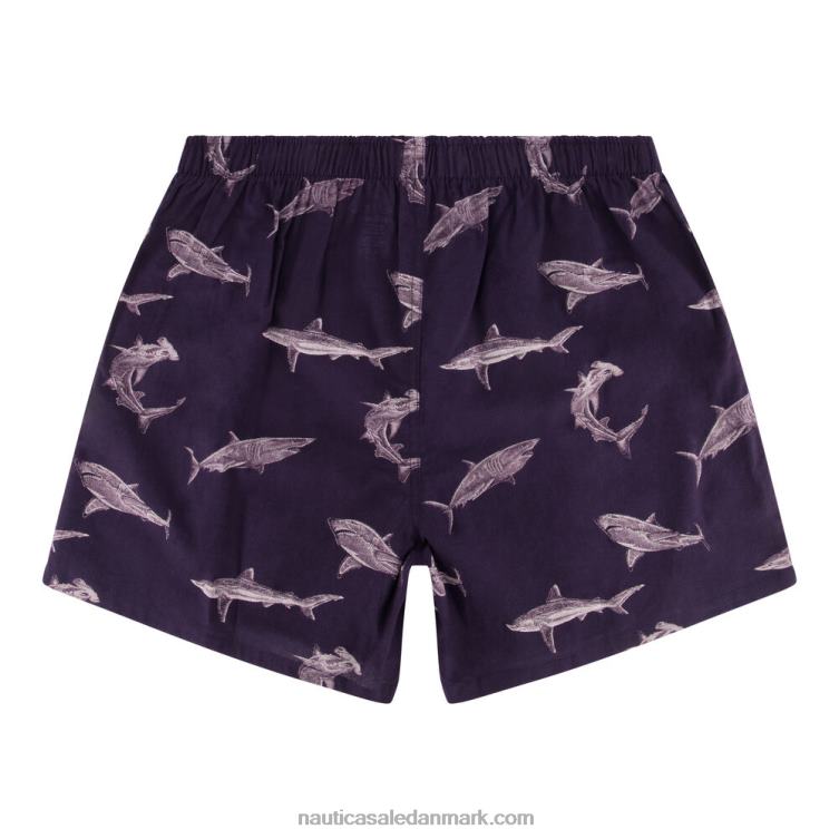 vævet boxer med hajtryk bolt blå Nautica PZ4T168 Mænd