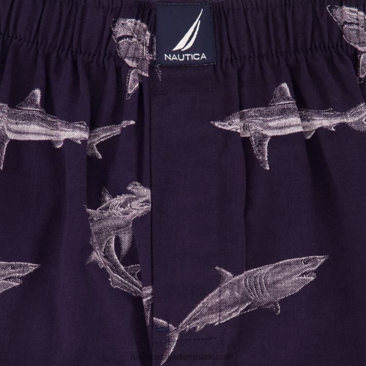 vævet boxer med hajtryk bolt blå Nautica PZ4T168 Mænd