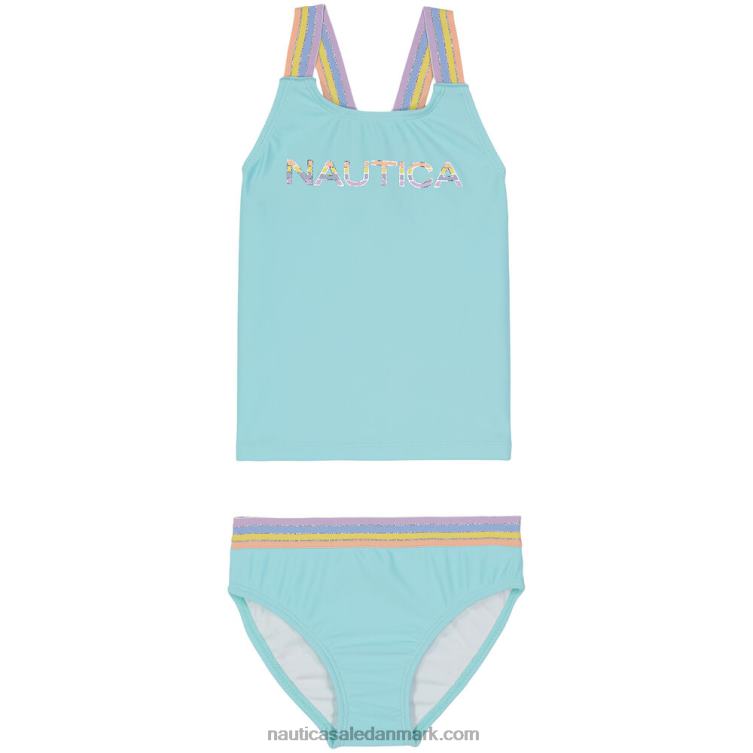 flerfarvet stribet logo til piger og tankini med rem (8-16) stjerne safir Nautica PZ4T1494