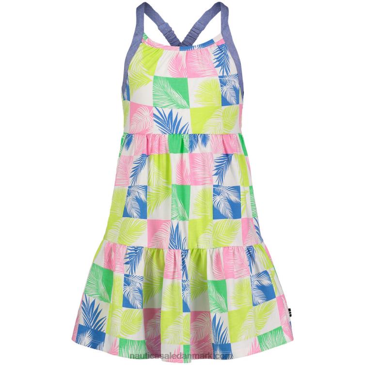 småbørnspigers trykte trindelt kjole (2t-4t) antik hvidvask Nautica PZ4T1564