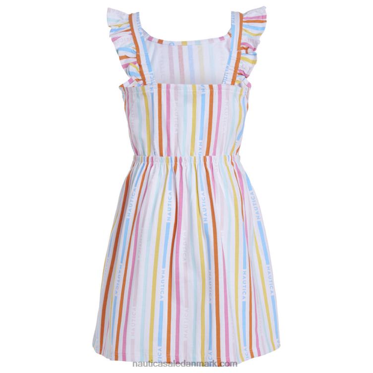 små pigers regnbuestribede kjole (4-6x) antik hvidvask Nautica PZ4T1490