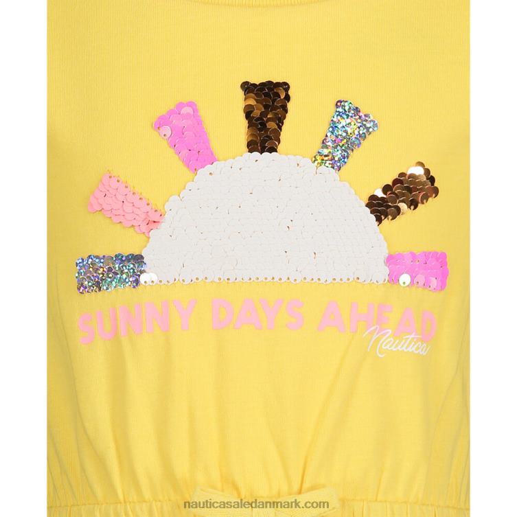 t-shirtkjole til små piger på solrige dage (4-6x) limonade Nautica PZ4T1441