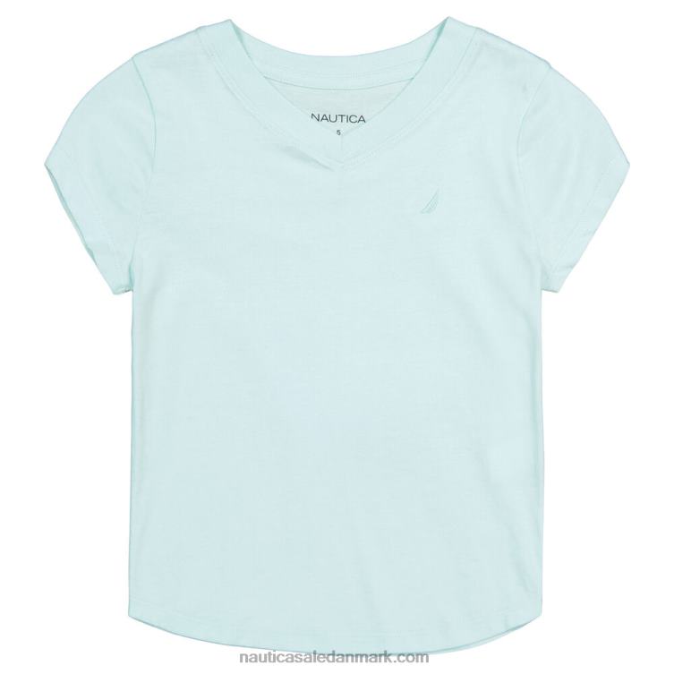 T-shirt med v-hals til piger (7-16) slidt chambray Nautica PZ4T1474
