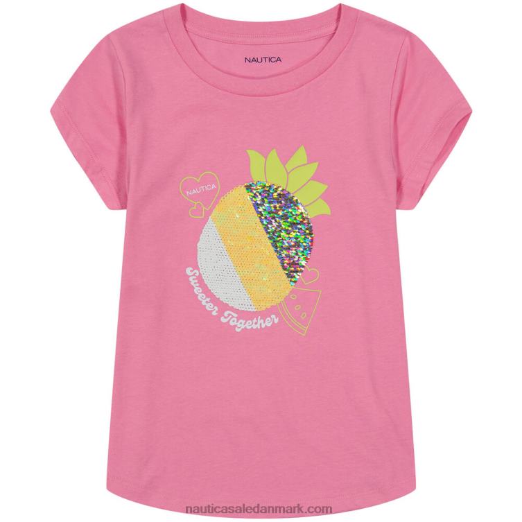 ananas t-shirt med pailletter til piger (7-16) falmet orange Nautica PZ4T1461