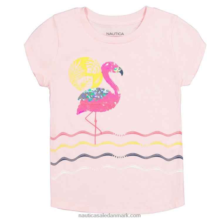 flamingo-t-shirt til piger (7-16) laks Nautica PZ4T1361