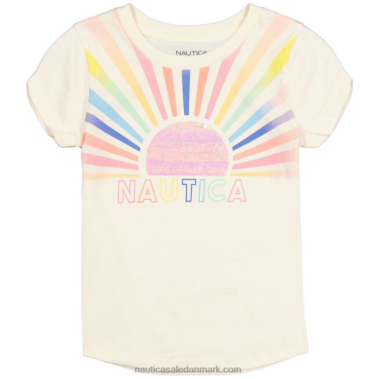 ombre sol-t-shirt til småbørnpiger (2t-4t) hvid kasket Nautica PZ4T1390