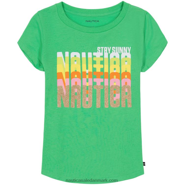småbørnspigers glitter solrig t-shirt (2t-4t) mørk jæger Nautica PZ4T1511