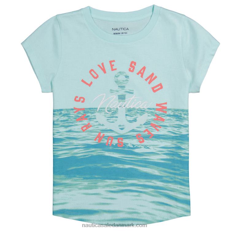 småbørnspigers love waves t-shirt (2t-4t) slidt chambray Nautica PZ4T1391
