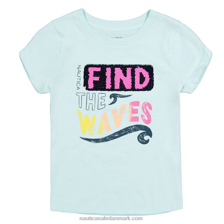 små piger find the waves t-shirt (4-6x) slidt chambray Nautica PZ4T1375