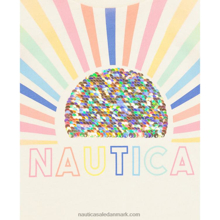 små piger ombre sol t-shirt (4-6x) hvid kasket Nautica PZ4T1388