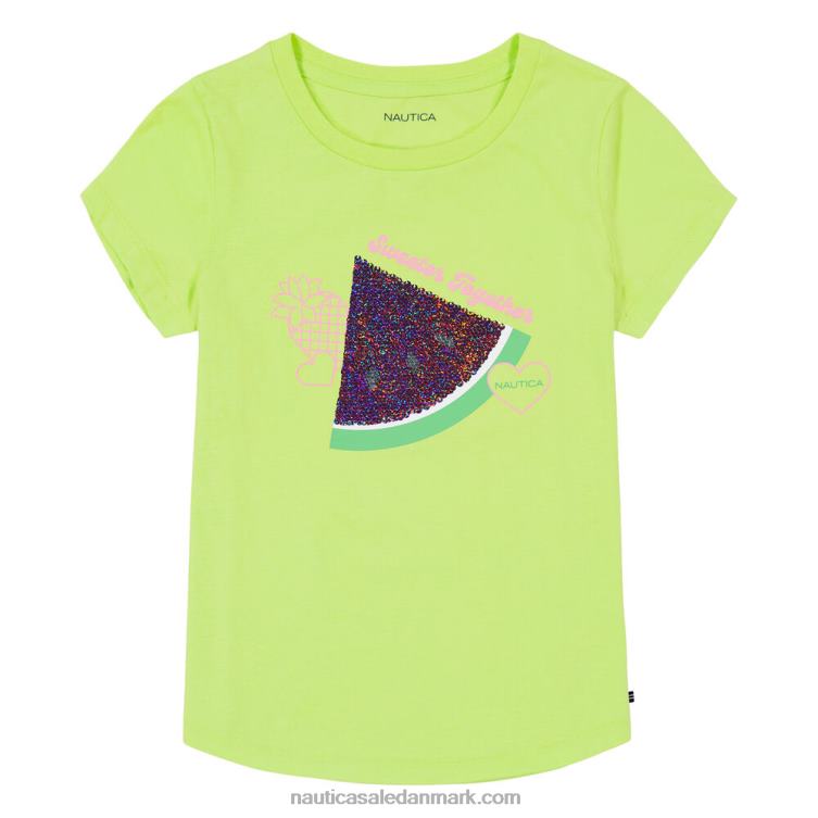 små pigers pailletter vandmelon t-shirt (4-6x) biscay krikand Nautica PZ4T1551