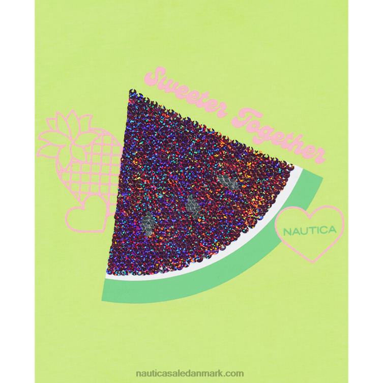 små pigers pailletter vandmelon t-shirt (4-6x) biscay krikand Nautica PZ4T1551