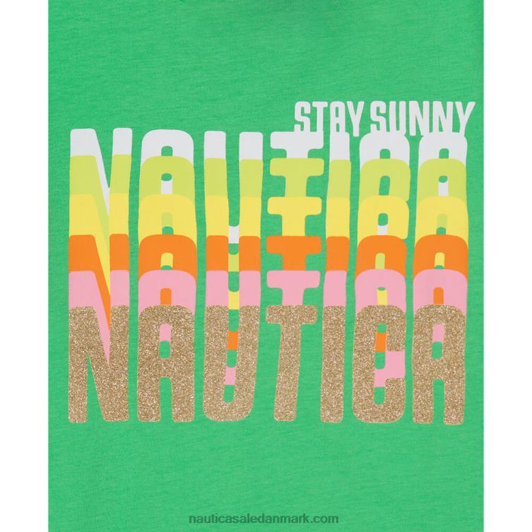 solrig glitter-t-shirt til piger (7-16) mørk jæger Nautica PZ4T1497