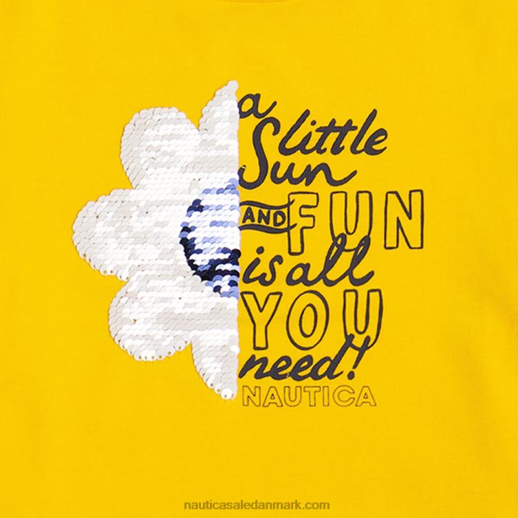 t-shirt med blomstervindbølger til små piger (2t-4t) imperium guld Nautica PZ4T1402