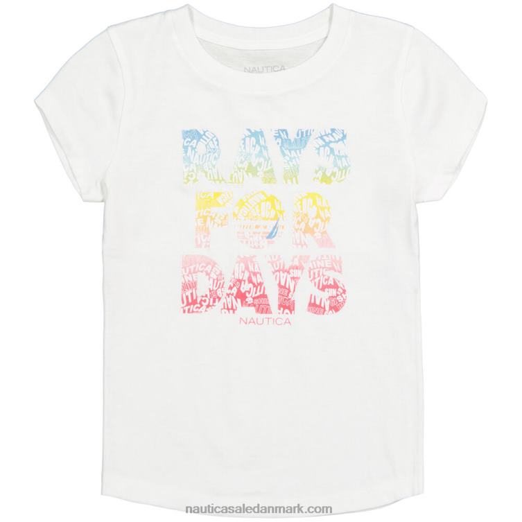 t-shirt med stråler for dage til piger (7-16) antik hvidvask Nautica PZ4T1330
