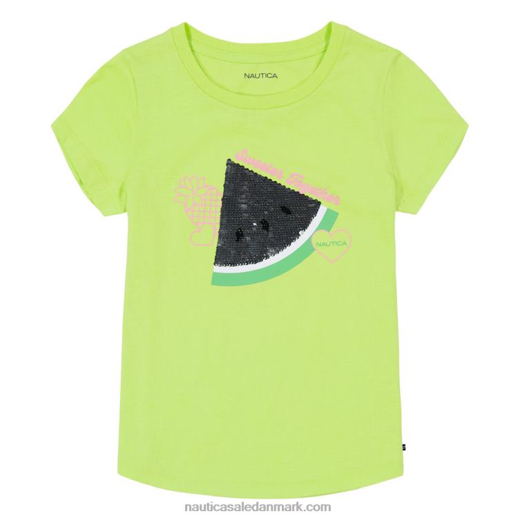 vandmelon-t-shirt med pailletter til piger (7-16) biscay krikand Nautica PZ4T1507