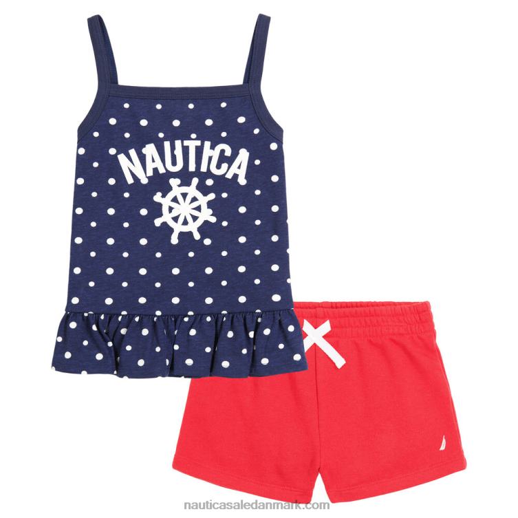 toddler piger tank 2 stk frotté kort sæt (2t-4t) antik hvidvask Nautica PZ4T1501