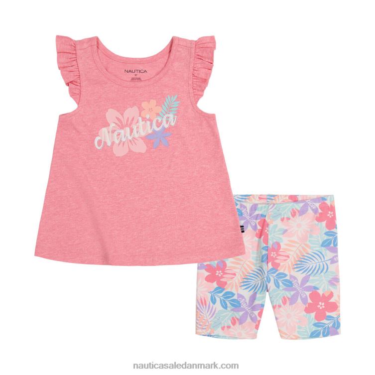 tunika til småbørn piger 2 stk cykelkort sæt (2t-4t) skovgrøn Nautica PZ4T1465