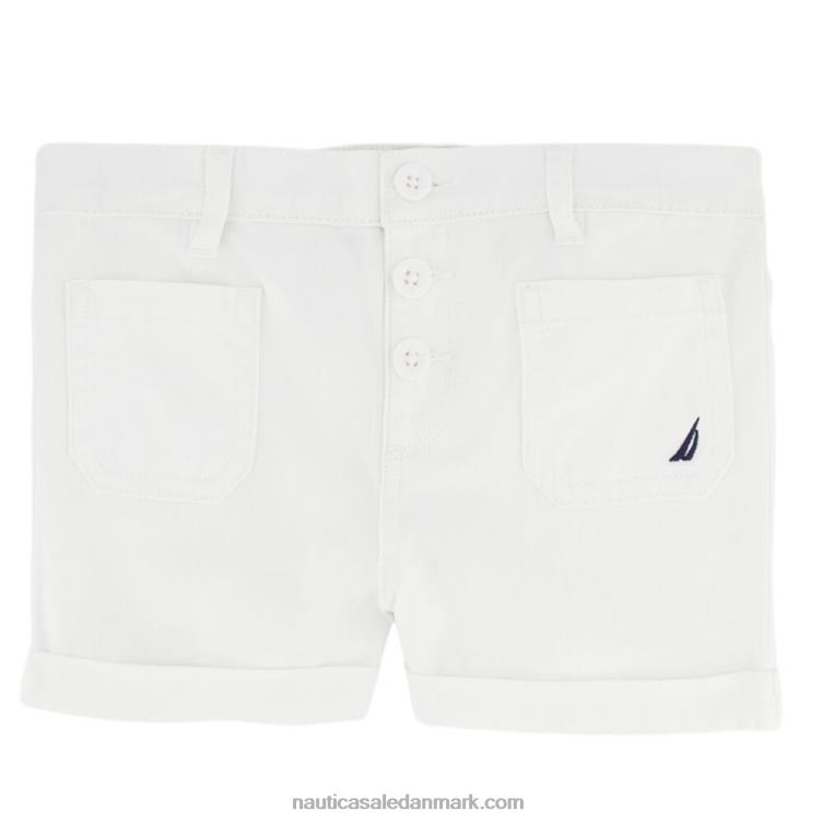 pull-on shorts med manchetter til piger (7-16) antik hvidvask Nautica PZ4T1339