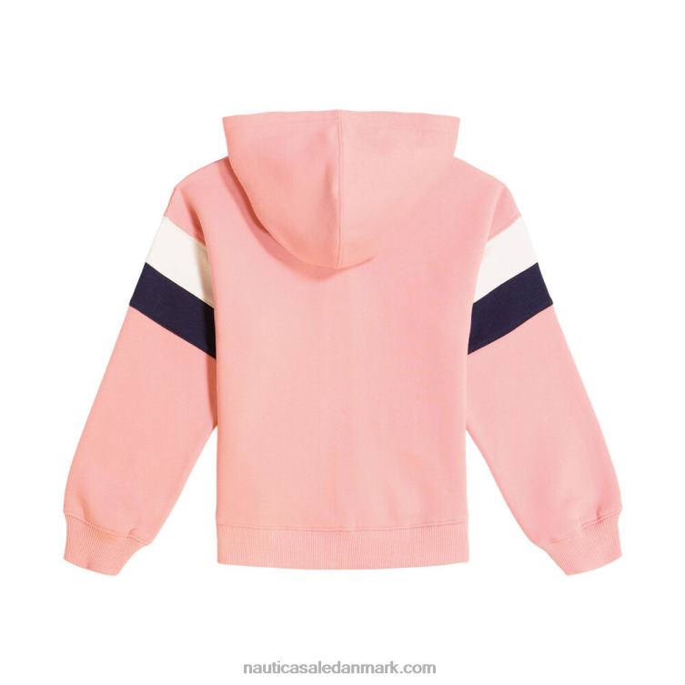 hættetrøje i colorblock fleece til piger (7-16) dyb fuschia Nautica PZ4T1317