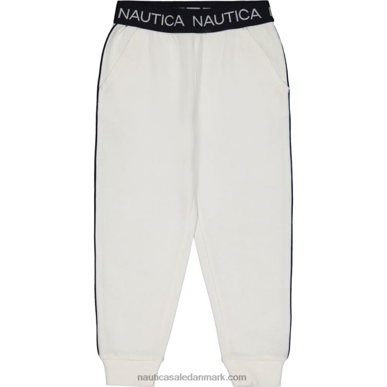 små piger sidestribet fleece jogger (2t-4t) hvid Nautica PZ4T1372